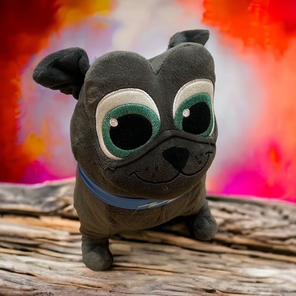 Disney Bingo Pug Plush Stuffed Animal Gray Kids Toy Puppy Dog Pals